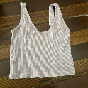 Free People Ribbed Lavender Women's Tank Top
